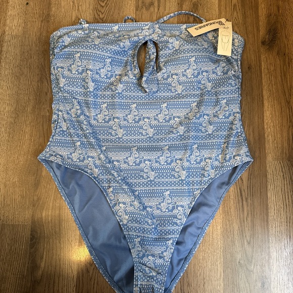 No Boundaries Other - No Boundaries Blue Ash one piece Swimsuit XXL 20 NWT Cheeky High Leg